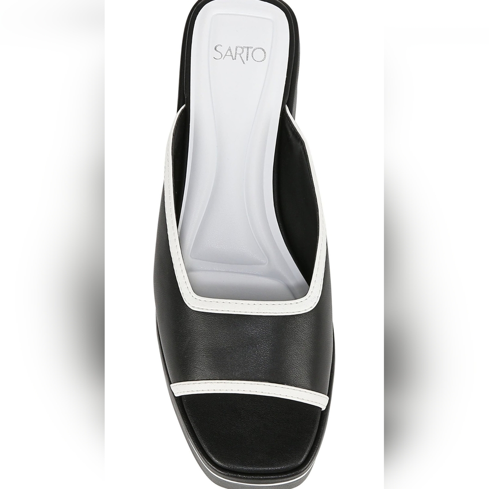 Sarto Franco Sarto Leather Platform Sile On Comfy Sandals - Picture 11 of 14